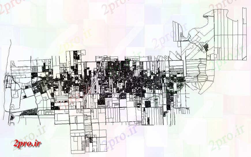دانلود نقشه برنامه ریزی شهری منطقه شهرستان طراحی نقشه با جزئیات معماری (کد137731)