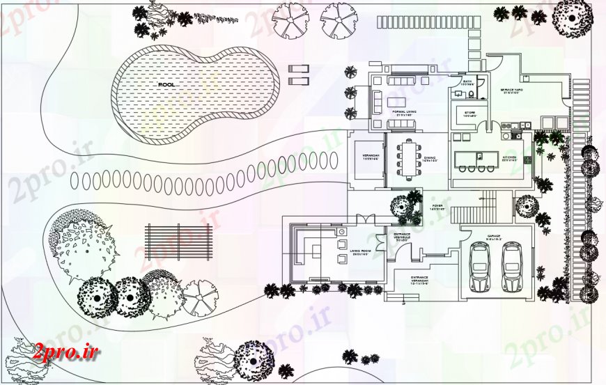 دانلود نقشه مسکونی  ، ویلایی ، آپارتمان  طراحی خانه نمونه پروژه ویلا اتوکد (کد137740)