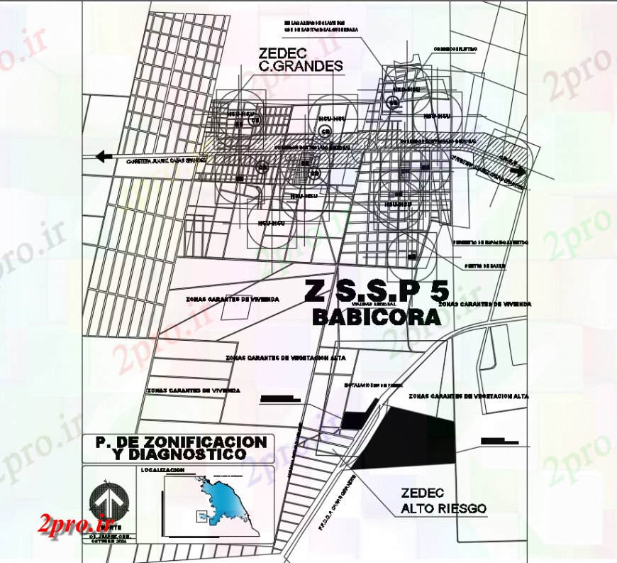 دانلود نقشه برنامه ریزی شهری روز در حال حاضر پهنه بندی تشخیصی   اتوکد (کد137756)