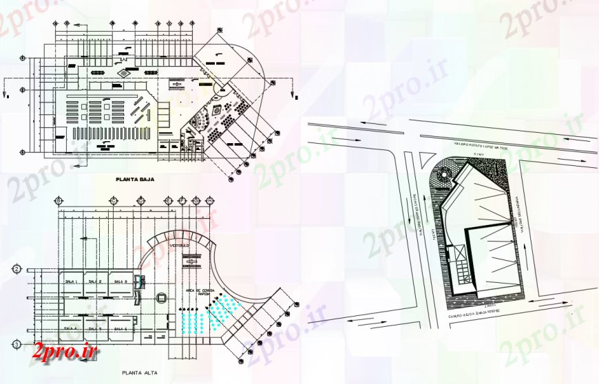 دانلود نقشه هایپر مارکت - مرکز خرید - فروشگاه خرید زمین مرکز و طبقه اول طرح 83 در 120 متر (کد137787)