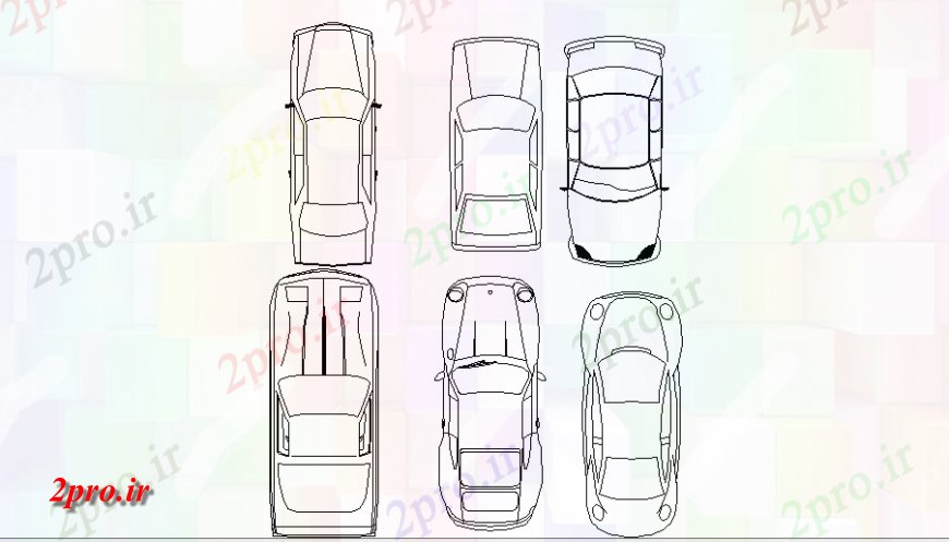 دانلود نقشه بلوک وسایل نقلیه دیگر سقف ماشین   نما طراحی جزئیات (کد137855)