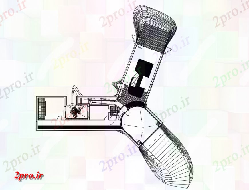 دانلود نقشه مسکونی  ، ویلایی ، آپارتمان  یک خانواده طبقه دوم بالای صفحه  طرحی های (کد137879)