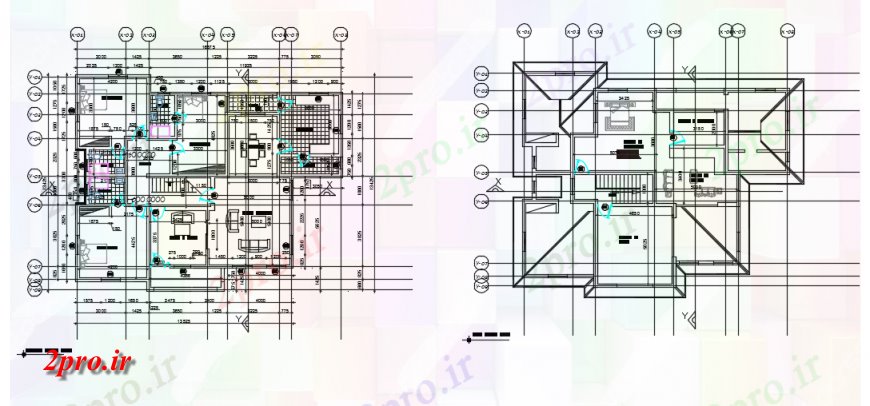 دانلود نقشه بلوک ، آرام ، نماد طراحی مبلمان و معماری طراحی جزئیات 13 در 17 متر (کد137904)