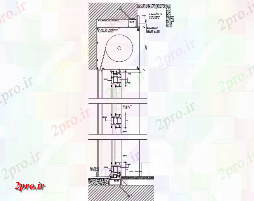 دانلود نقشه جزئیات طراحی در و پنجره  نصب و راه اندازی درب سالن اصلی جزئیات طراحی   (کد137913)