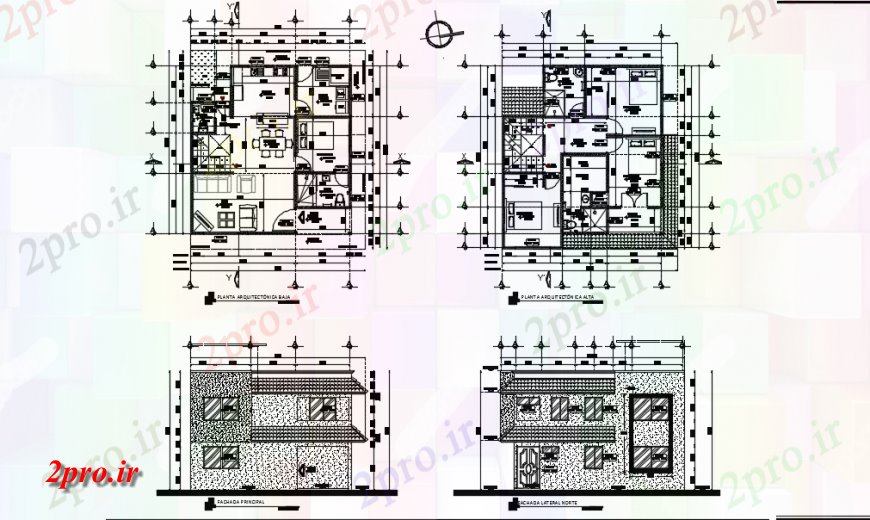 دانلود نقشه مسکونی  ، ویلایی ، آپارتمان  مدرن جزئیات نما ویلا با طراحی جزئیات (کد137914)