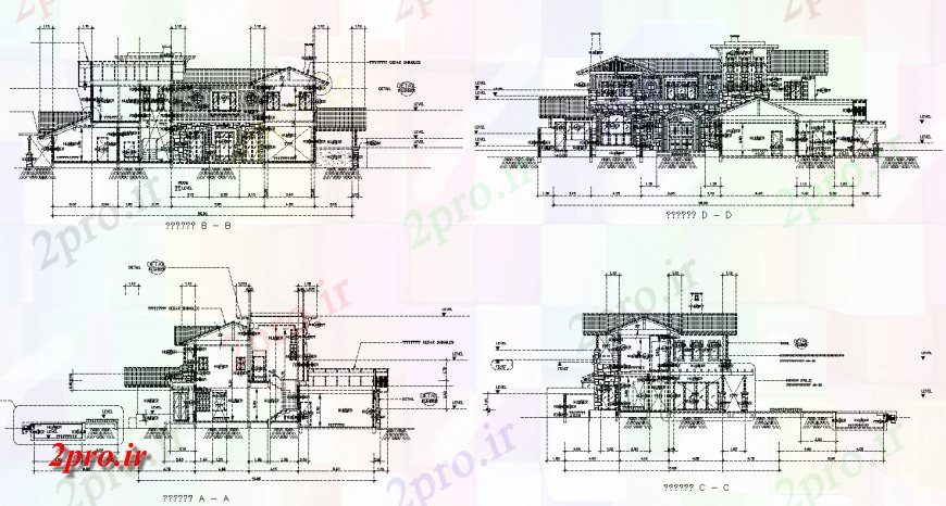 دانلود نقشه مسکونی  ، ویلایی ، آپارتمان  نماات ویلایی طراحی اتوکد (کد137923)