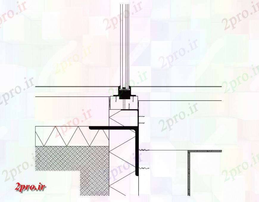 دانلود نقشه طراحی جزئیات ساختار پرده پنجره ساختار دیوار جزئیات سازنده (کد137930)