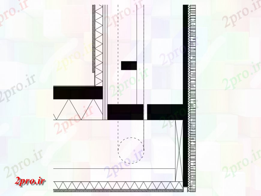 دانلود نقشه جزئیات پله و راه پله  دیوار ساخت و ساز بتن  ساختار طراحی جزئیات (کد137936)