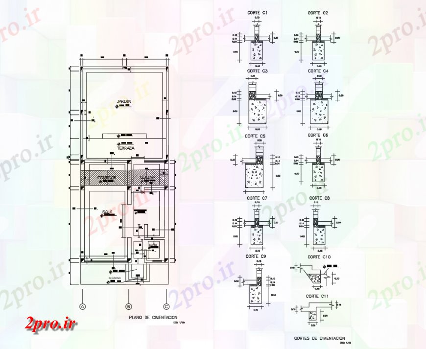 دانلود نقشه مسکونی  ، ویلایی ، آپارتمان  معماری تنها خانه بنیاد (کد137938)