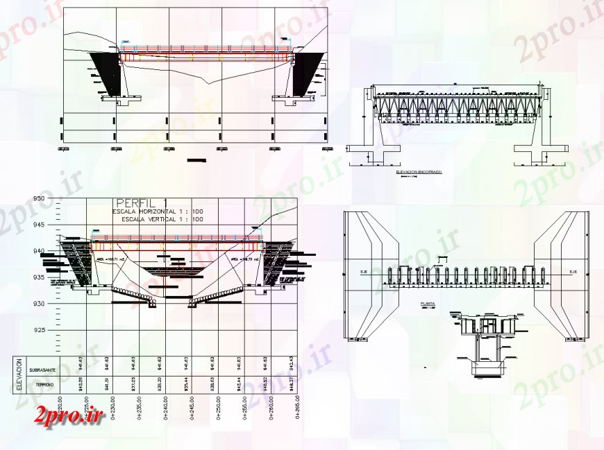 دانلود نقشه جزئیات ساخت پل ساختار پل جزئیات  طرحی ساخت و ساز  (کد137948)