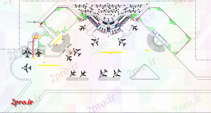 دانلود نقشه فرودگاه طرحی فرودگاه بین المللی Chinchero طرحی معماری جزئیات (کد137957)