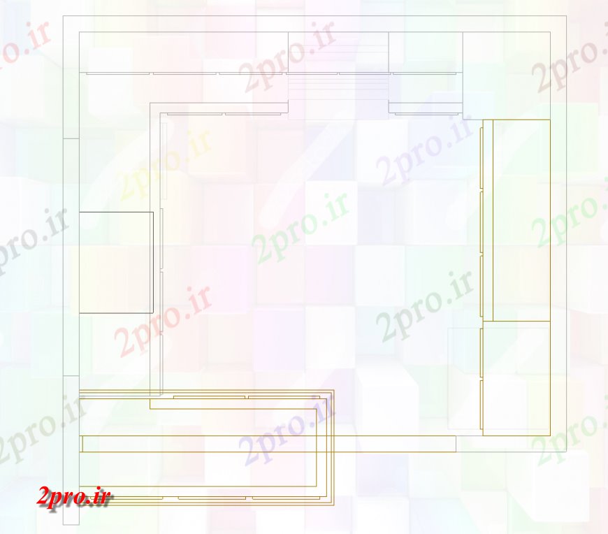 دانلود نقشه آشپزخانه طرحی آشپزخانه با طراحی معماری منطقه جزئیات (کد137973)