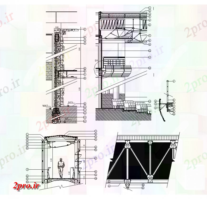 دانلود نقشه طراحی جزئیات ساختار جزئیات سازنده سازه پل طرح (کد137977)