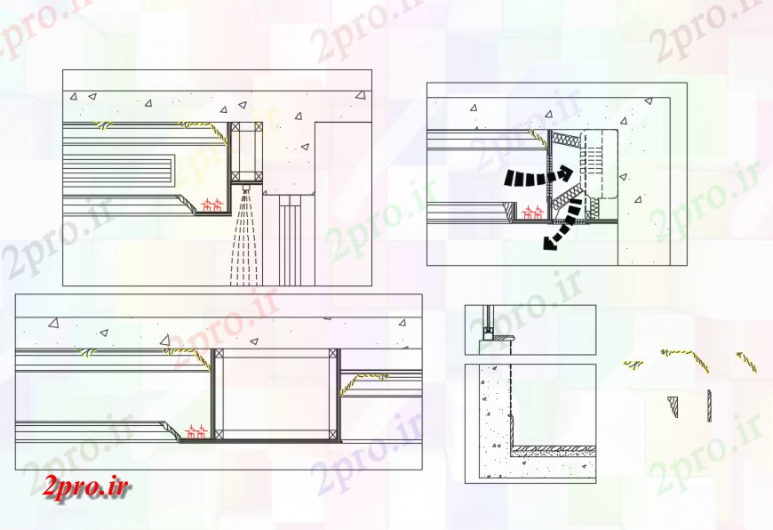 دانلود نقشه طراحی جزئیات ساختار دیوار  ساخت و ساز طراحی جزئیات  (کد137985)