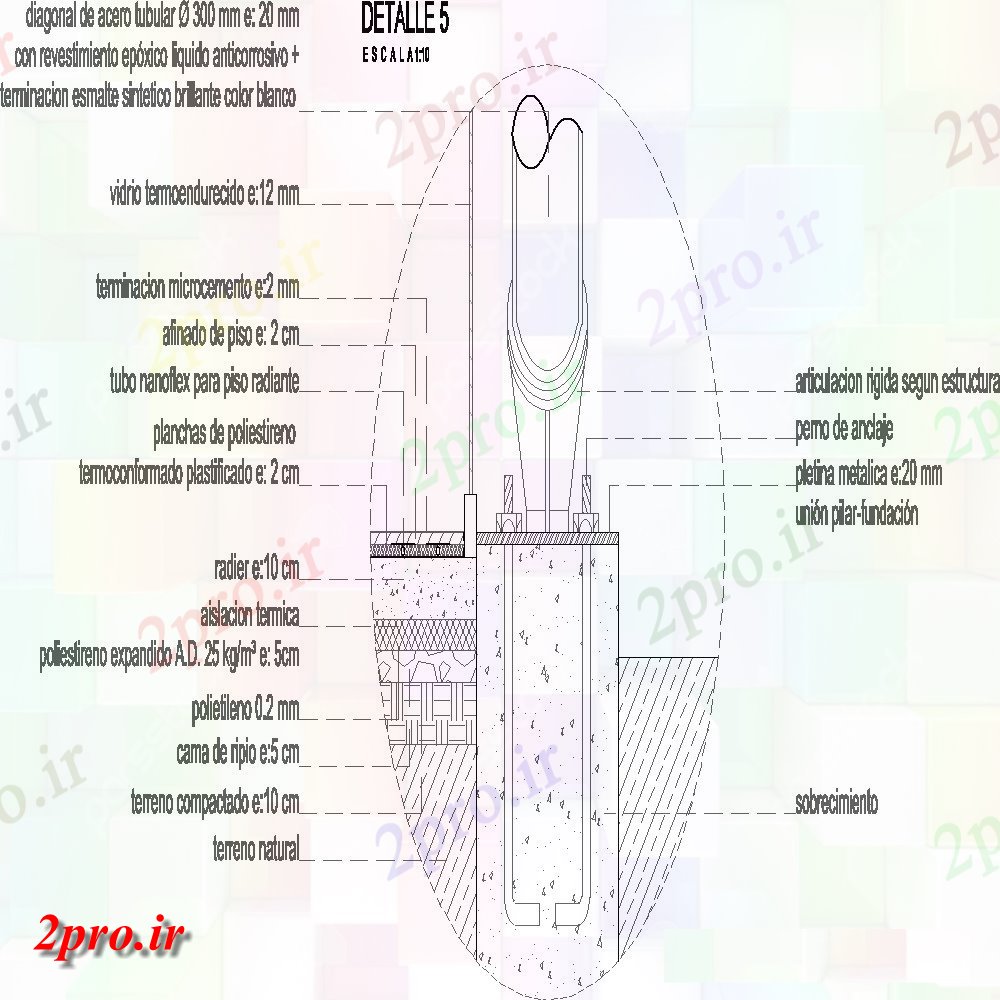 دانلود نقشه طراحی جزئیات ساختار جزئیات سازنده یک  طرحی ساختار  (کد138044)