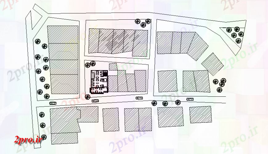 دانلود نقشه مسکونی  ، ویلایی ، آپارتمان  جزئیات خانه توطئه طراحی  (کد138128)