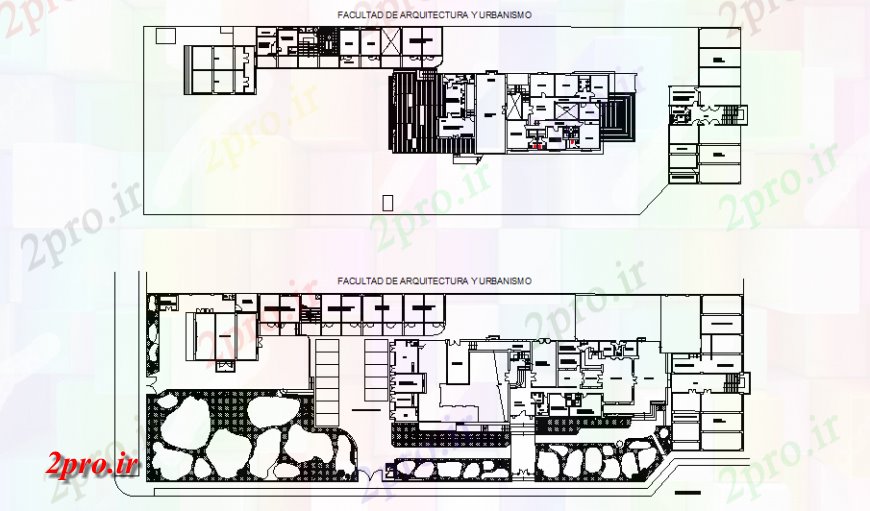 دانلود نقشه ساختمان اداری - تجاری - صنعتی طراحی ساختمان تجاری 33 در 122 متر (کد138141)