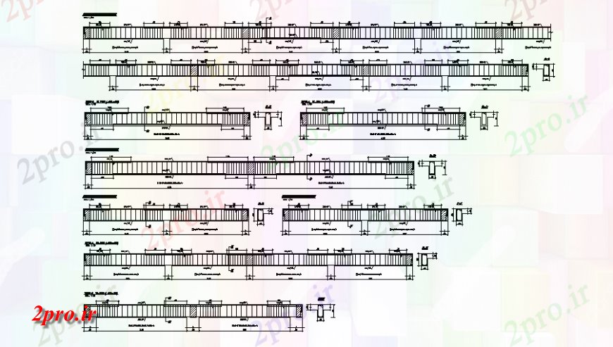 دانلود نقشه طراحی جزئیات ساختار ستون و ساختار پرتو طراحی  (کد138142)
