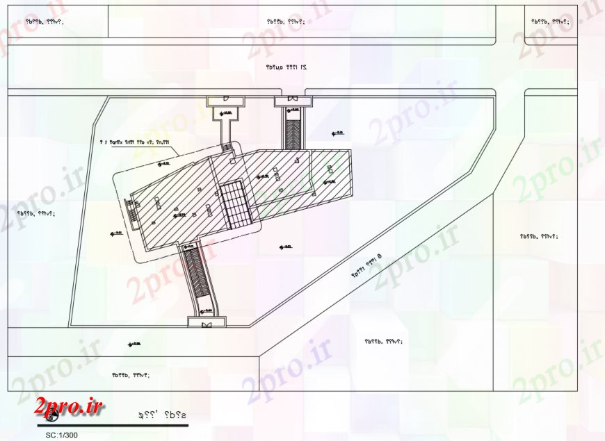 دانلود نقشه مسکونی  ، ویلایی ، آپارتمان  طرحی نمای بالای ویلا  (کد138150)