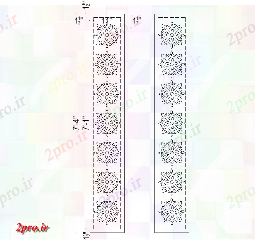 دانلود نقشه جزئیات ستون طراحی ستون نما جزئیات  دو بعدی   چیدمان اتوکد (کد138167)