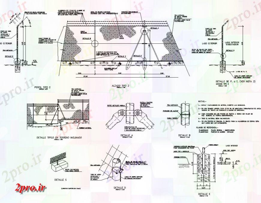 دانلود نقشه جزئیات میلگرد گذاریجزئیات معمول در terrenco بخش تمایل (کد138170)