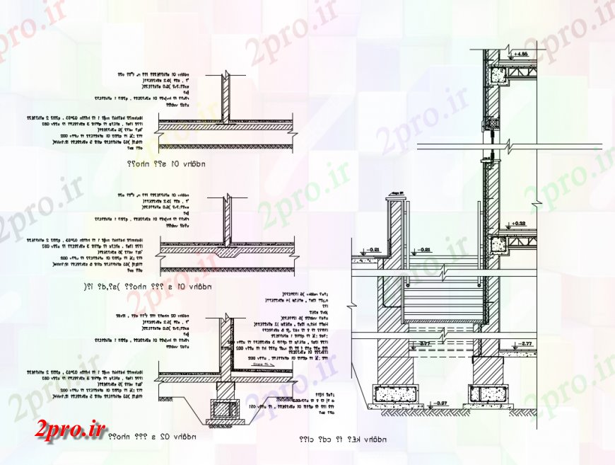 دانلود نقشه جزئیات ستون ستون ساخت و ساز طراحی جزئیات 22 در 31 متر (کد138182)