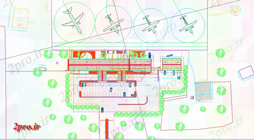 دانلود نقشه فرودگاه طراحی معماری  داخلی هواپیما طراحی جزئیات  (کد138223)