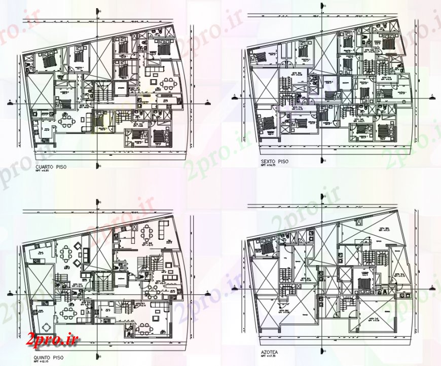 دانلود نقشه مسکونی  ، ویلایی ، آپارتمان  گروه پنت هاوس کار طراحی  اتوکد (کد138239)