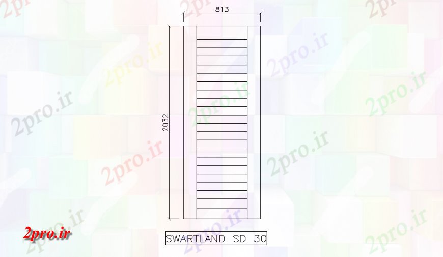 دانلود نقشه جزئیات طراحی در و پنجره  بلوک مقابل درب خلاق نما  جزئیات (کد138276)