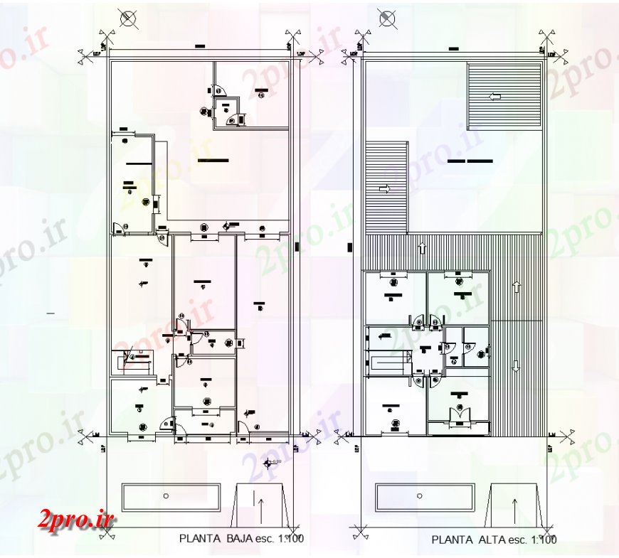 دانلود نقشه طراحی جزئیات ساختار دو طبقه اداری طرحی ساختاری طراحی 12 در 25 متر (کد138380)