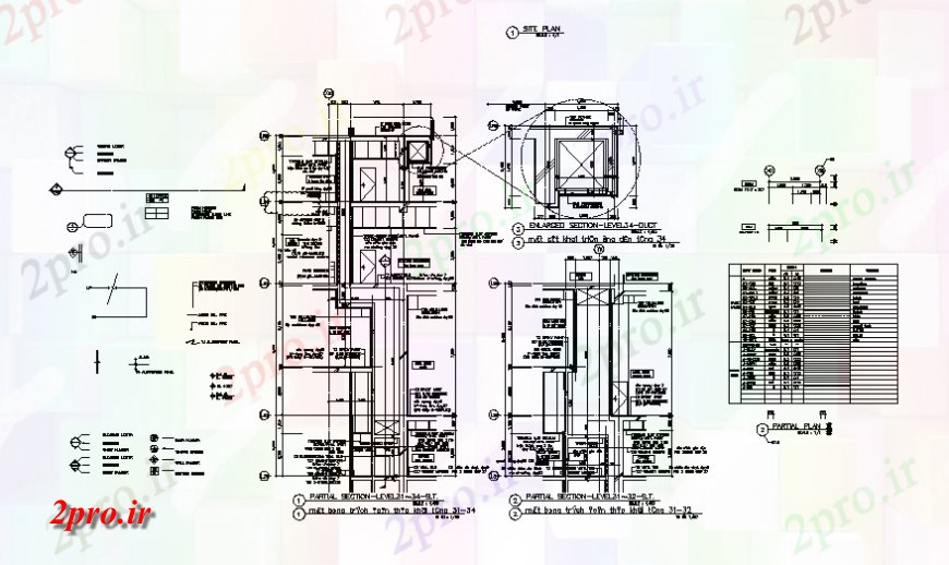دانلود نقشه ساختمان مرتفعبخش سازنده جزئی جزئیات برج دود بلند ساخت (کد138411)