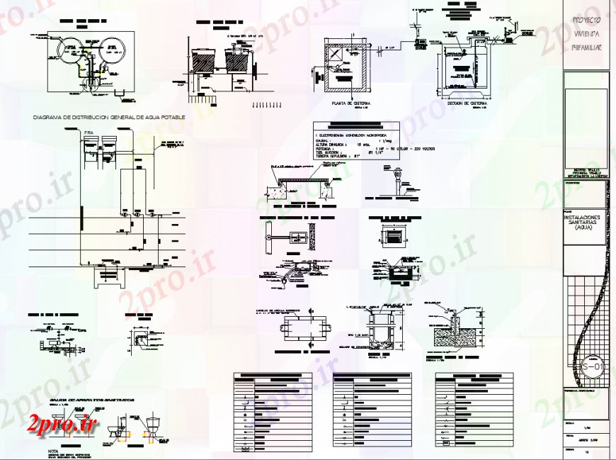 دانلود نقشه جزئیات لوله کشی لوله کشی جزئیات طراحی از ظروف بهداشتی طراحی اتوکد (کد138632)