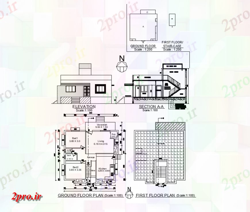 دانلود نقشه مسکونی  ، ویلایی ، آپارتمان  طرح، بخش و نما خانه سازی ساختار  چیدمان اتوکد (کد138663)