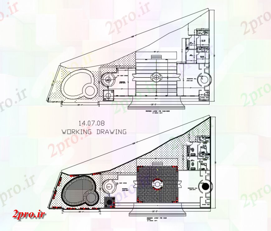 دانلود نقشه مسکونی  ، ویلایی ، آپارتمان  باشگاه جزئیات خانه  و کار  (کد138674)