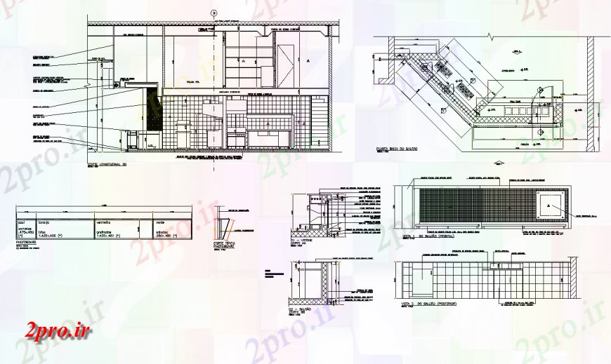 دانلود نقشه حمام مستر جزئیات طرحی آشپزخانه و بخش  (کد138697)