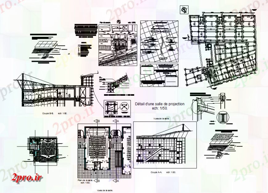 دانلود نقشه  ساختمان دولتی ، سازمانی شهرستان نما فرهنگی سالن مرکز، بخش، برنامه ریزی طرحی و ساختار سازنده جزئیات (کد138845)