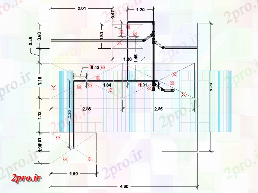 دانلود نقشه طراحی جزئیات ساختار خانه فریم کلی طرح (کد138852)