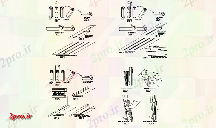 دانلود نقشه طراحی جزئیات ساختار رام طراحی جزئیات هیئت مدیره دستورالعمل طرحی  دو بعدی  (کد138857)