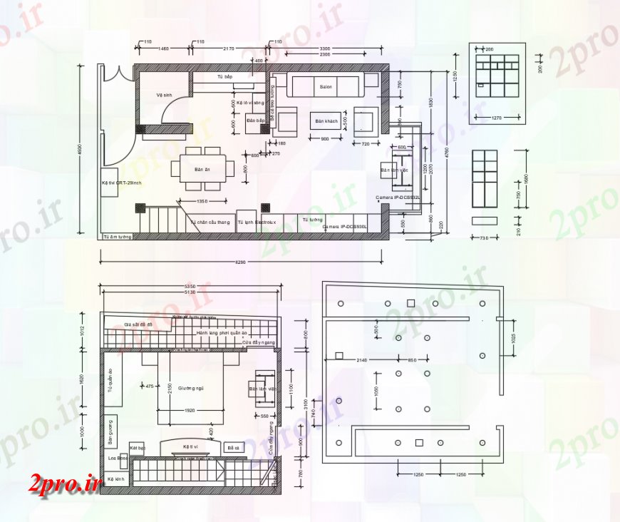 دانلود نقشه مسکونی  ، ویلایی ، آپارتمان  اولین و طرحی طبقه دوم شلنگ داخلی   (کد138874)