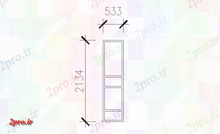 دانلود نقشه جزئیات طراحی در و پنجره  نما پنجره طراحی  (کد139004)