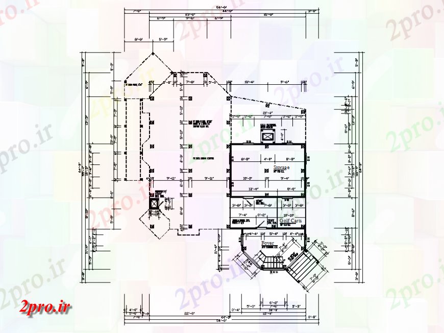 دانلود نقشه مسکونی  ، ویلایی ، آپارتمان  اولین جزئیات طرحی طبقه فریم از خانه (کد139015)