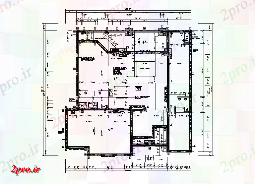 دانلود نقشه طراحی جزئیات ساختار فریم و طرحی پایه جزئیات از خانه طبقه اول (کد139019)