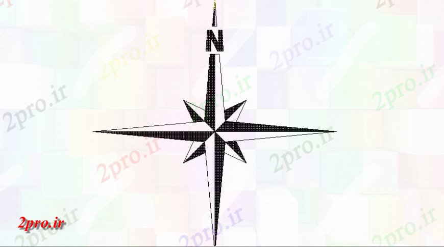 دانلود نقشه بلوک ، آرام ، نماد جهت نماد شمال  (کد139024)