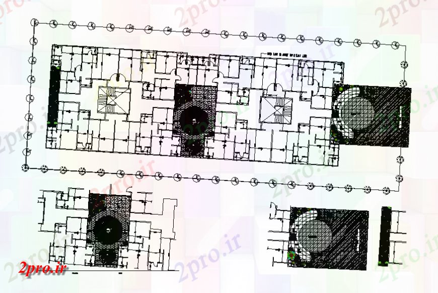 دانلود نقشه باغ تفریحی پارک ساختار محوطه سازی 15 در 44 متر (کد139072)