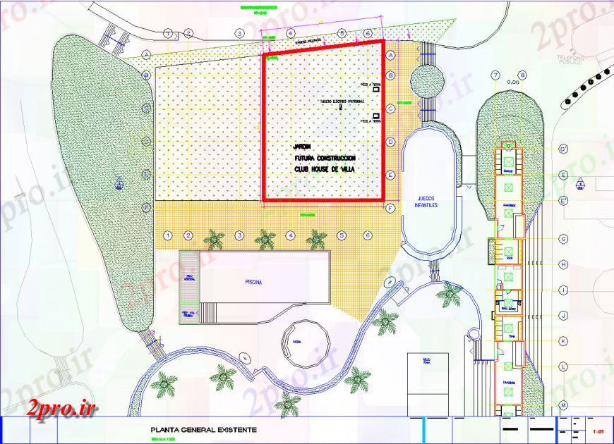 دانلود نقشه پارک - باغ    عمومی باغ  طراحی سایت پلان عمومی  (کد139073)