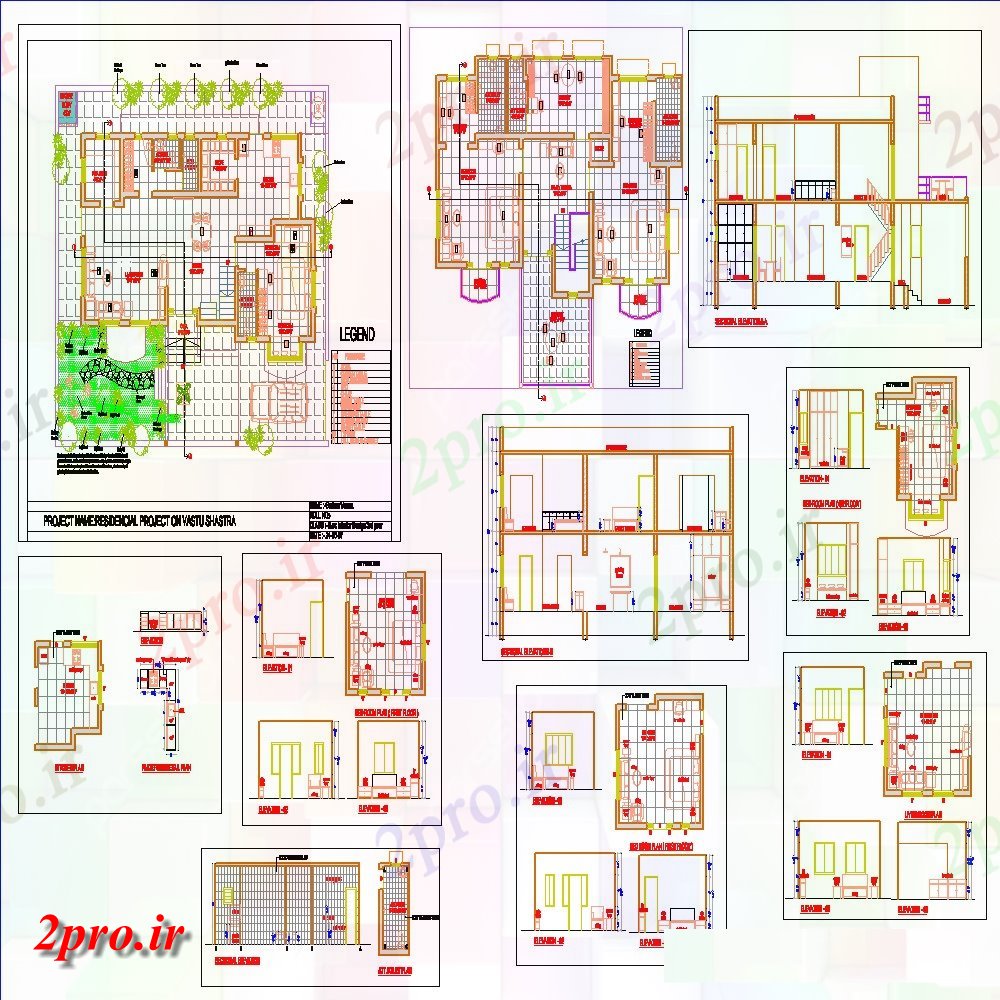 دانلود نقشه مسکونی  ، ویلایی ، آپارتمان  طراحی معماری از ویلایی (کد139086)