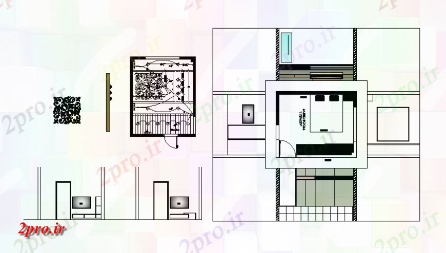 دانلود نقشه آشپزخانه آشپزخانه مقطعی و داخلی جزئیات مدرن  (کد139089)