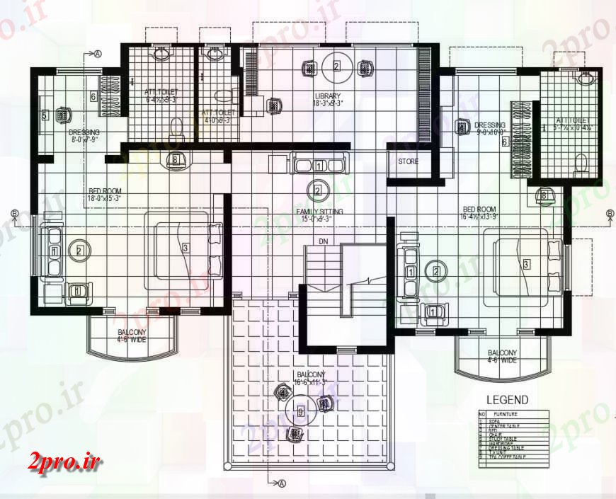دانلود نقشه مسکونی  ، ویلایی ، آپارتمان  داخلی نمای بالای خانه جزئیات (کد139104)
