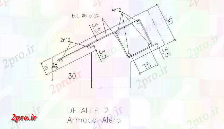 دانلود نقشه طراحی جزئیات تقویت کننده مسلح بخش EAVE  طراحی (کد139147)