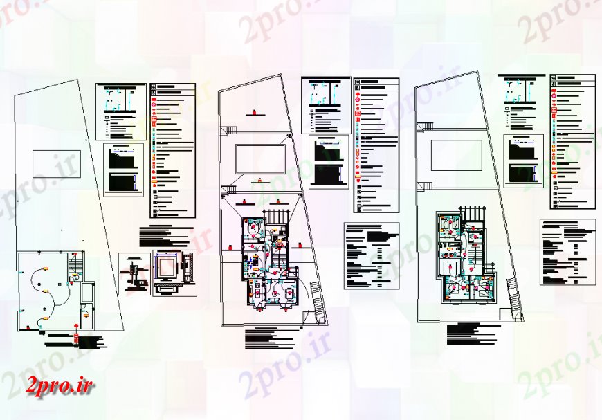 دانلود نقشه ساختمان اداری - تجاری - صنعتی برق و جدول مشخصات طرحی خانه 8 در 13 متر (کد139178)